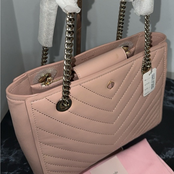 KATE SPADE Handbag Amelia Blush Pink Leather Tote AUTHENTIC NWT - Minor Damage - Picture 9 of 13